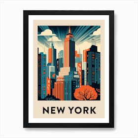 New York Vintage Travel Poster Art Print