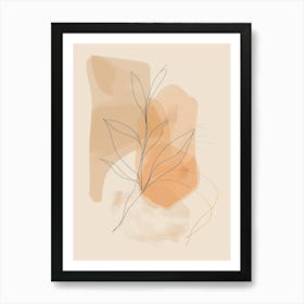 Tokyo Botanical Garden Boho Line Art Art Print