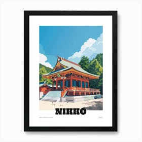 Nikko Toshogu Shrine 2 Colourful Illustration Poster Art Print