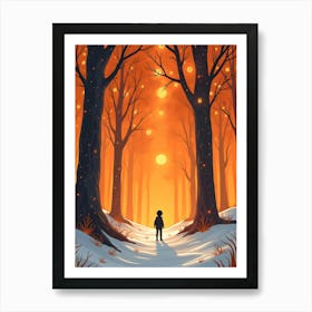 Boy In The Forest Art Print