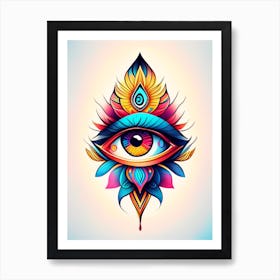 Insight, Symbol, Third Eye Tattoo 1 Art Print