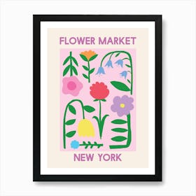 Flower Market New York Art Print