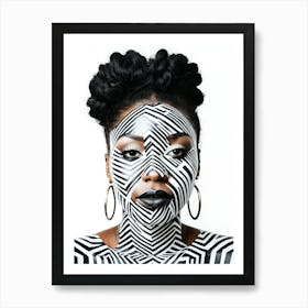 Mural Photo Of Beautiful Black Woman 4 Art Print