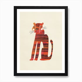 Moody Tiger Illustration Art Print