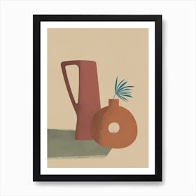 Earth Clay Vase Composition Art Print