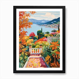 Isola Bella, Italy In Autumn Fall Illustration 0 Art Print