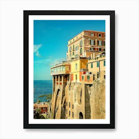 View On The Mediterranean Sea In City Of Sorrento In Italy Art Print