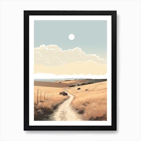 The West Mendip Way England 3 Hiking Trail Landscape Art Print