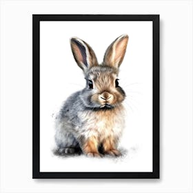 Baby Bunny Watercolour Nursery 4 Affiche