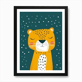 Yellow Mountain Lion 4 Art Print