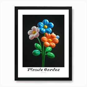 Bright Inflatable Flowers Poster Forget Me Not 1 Art Print