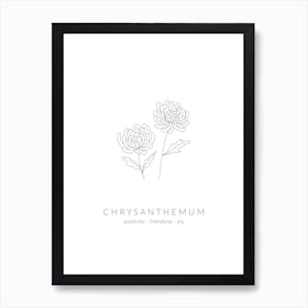 Chrysanthemum Birth Flower Art Print