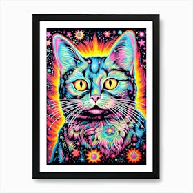 Astral Furpass, Psychedelic Cats series Art Print