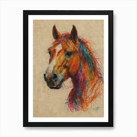 Colorful Horse 2 Art Print