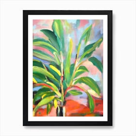 Rubber Plant 3 Impressionist Painting Art Print
