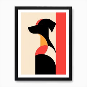 Dog Minimalist Abstract 1 Art Print