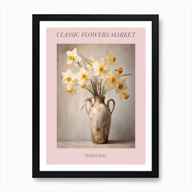 Classic Flowers Market  Daffodil Floral Poster 3 Art Print