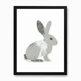 English Silver Rabbit Nursery Illustration 2 Art Print