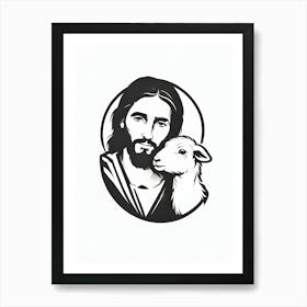 Jesus With A Lamb Art Print