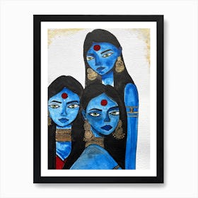 Three Indian Women Art Print