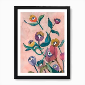 Flying Tulips Art Print