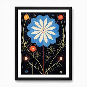 Nigella 6 Hilma Af Klint Inspired Flower Illustration Art Print