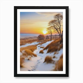 Sunset On The Prairie Art Print