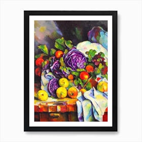 Red Cabbage Cezanne Style vegetable Art Print