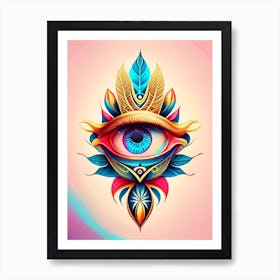 Pineal Gland, Symbol, Third Eye Tattoo 5 Art Print