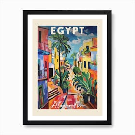 Alexandria Egypt 1 Fauvist Painting  Travel Poster Art Print