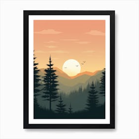 Sunset In The Mountains 8 Art Print