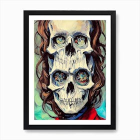 Two Skulls Art Print