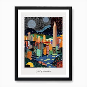 Poster Of San Francisco, Illustration In The Style Of Pop Art 2 Art Print