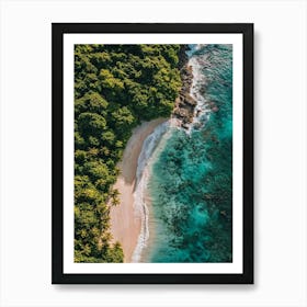 Aerial View Of A Tropical Beach 18 Art Print