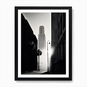 Los Angeles, Black And White Analogue Photograph 1 Art Print