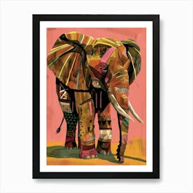 Elephant - African Art Art Print