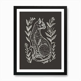 Korat Cat Minimalist Illustration 2 Art Print