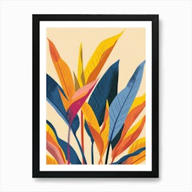 Tropical Leaves Canvas Print 6 Art Print