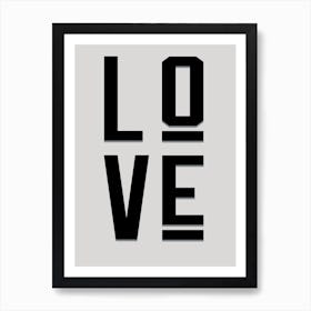 Love Vintage Typography Art Print