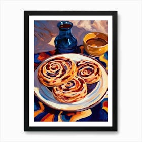 Cinnamon Roll Painting 7 Affiche