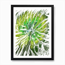 Green Flower Art Print