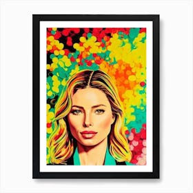 Jessica Biel Colourful Pop Movies Art Movies Art Print