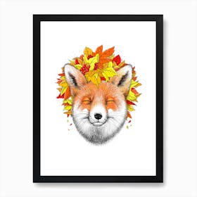 Autumn Fox Art Print