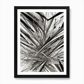 Abstract Black And White Painting Art Print