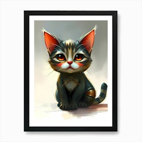 Sir Whiskers McPurrington: Keeper of the Catnip Chronicles Art Print