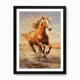 A Horse Painting In The Style Of Palette Knife Painting 3 Art Print