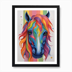 Rainbow Horse 27 Art Print