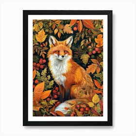 Solitary Fox In The Autumn 11 Art Print