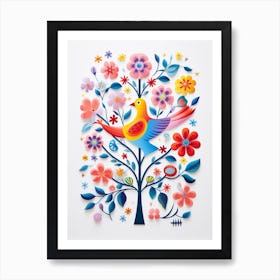 Scandinavian Bird Illustration Dove 2 Art Print