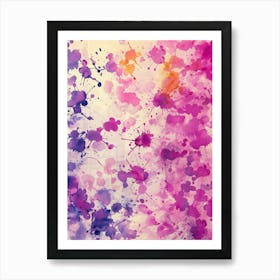 Watercolor Splatter Background Art Print